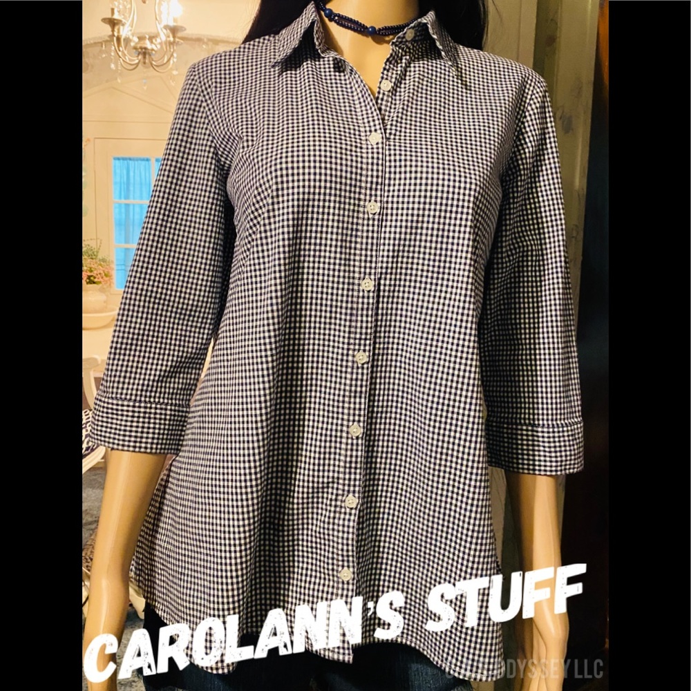 Black white plaid comfy top